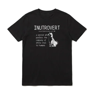 Shiba Inu Inutrovert Definition T-Shirt – Klassisches T-Shirt in Schwarz
