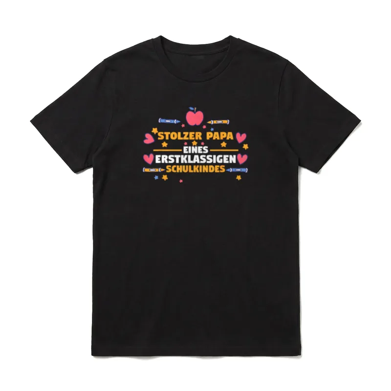 Schulkind Papa Schüler Schulanfang T-Shirt – Klassisches T-Shirt in Schwarz