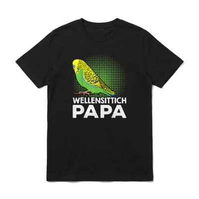 Wellensittich Papa Vogel Nymphensittich T-Shirt – Klassisches T-Shirt in Schwarz
