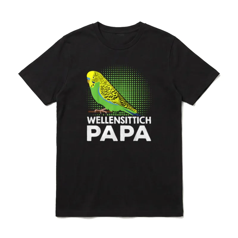 Wellensittich Papa Vogel Nymphensittich T-Shirt – Klassisches T-Shirt in Schwarz