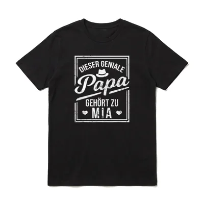 Dieser geniale Papa gehört T-Shirt – Klassisches T-Shirt in Schwarz