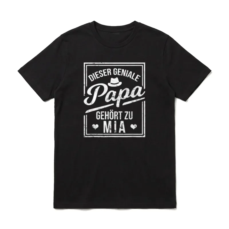 Dieser geniale Papa gehört T-Shirt – Klassisches T-Shirt in Schwarz
