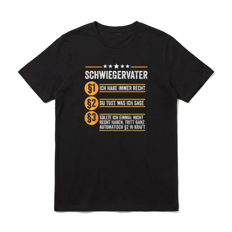 Schwiegervater Schwiegereltern Schwiegerpapa Lustige T-Shirt – Klassisches T-Shirt in Schwarz