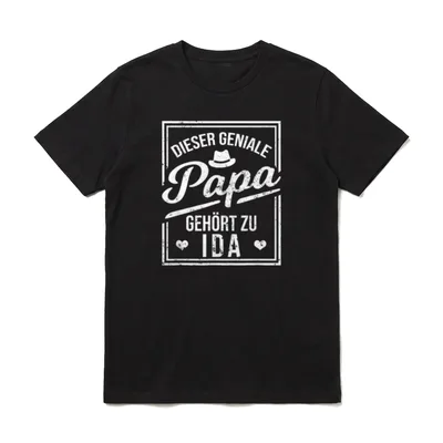 Dieser geniale Papa gehört Papa Sprüche & Geschenke T-Shirt – Klassisches T-Shirt in Schwarz