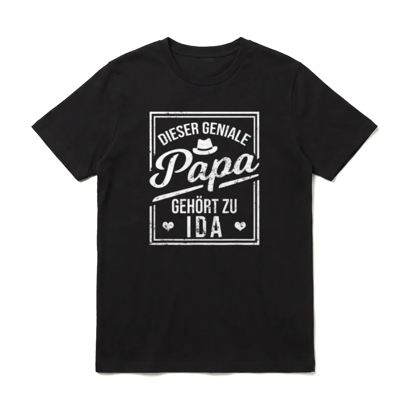 Dieser geniale Papa gehört Papa Sprüche & Geschenke T-Shirt – Klassisches T-Shirt in Schwarz