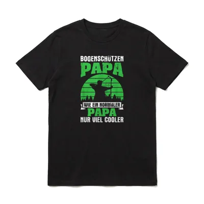 Archers Papa Viel Cooler T-Shirt – Klassisches T-Shirt in Schwarz