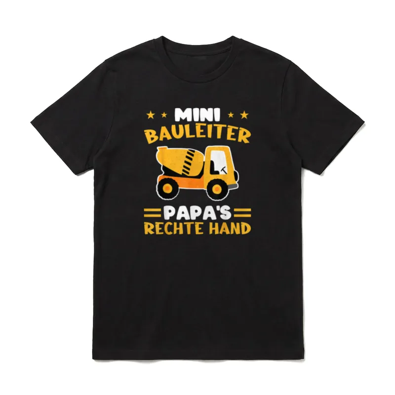 Mini Bauleiter Papa's Rechte T-Shirt – Klassisches T-Shirt in Schwarz