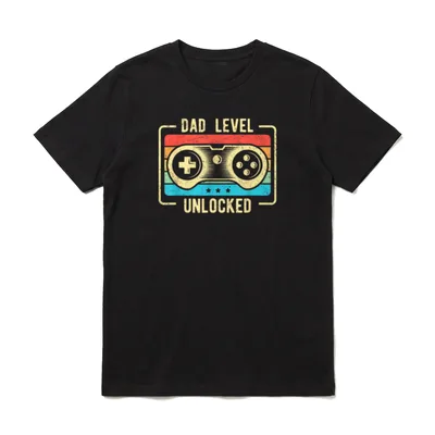 Vater Papa Dad Level T-Shirt – Klassisches T-Shirt in Schwarz