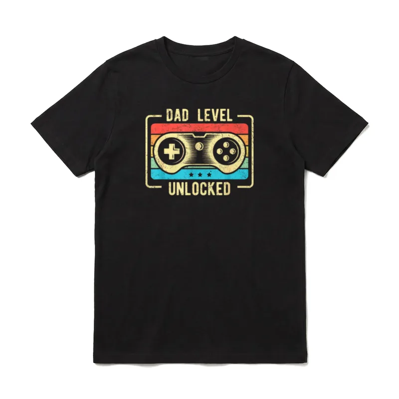 Vater Papa Dad Level T-Shirt – Klassisches T-Shirt in Schwarz