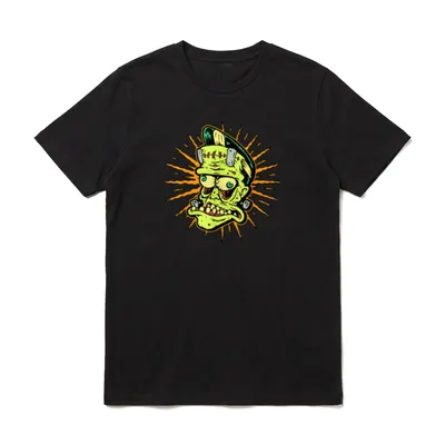 Lustiger Frankenstein Monster Freaky T-Shirt – Klassisches T-Shirt in Schwarz