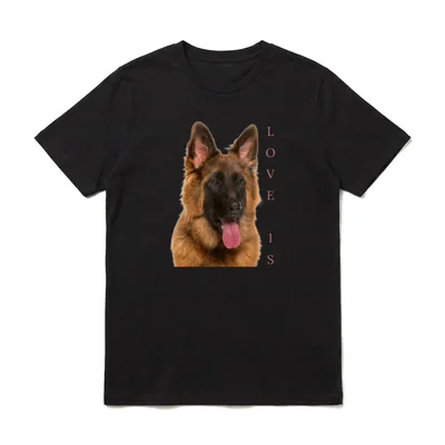 mit Schäferhund für Mama T-Shirt – Klassisches T-Shirt in Schwarz