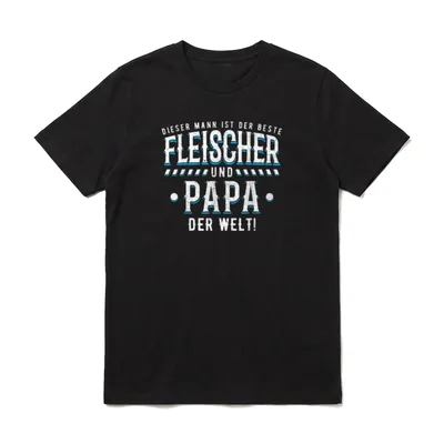 Fleischer Metzger Vater Papa T-Shirt – Klassisches T-Shirt in Schwarz