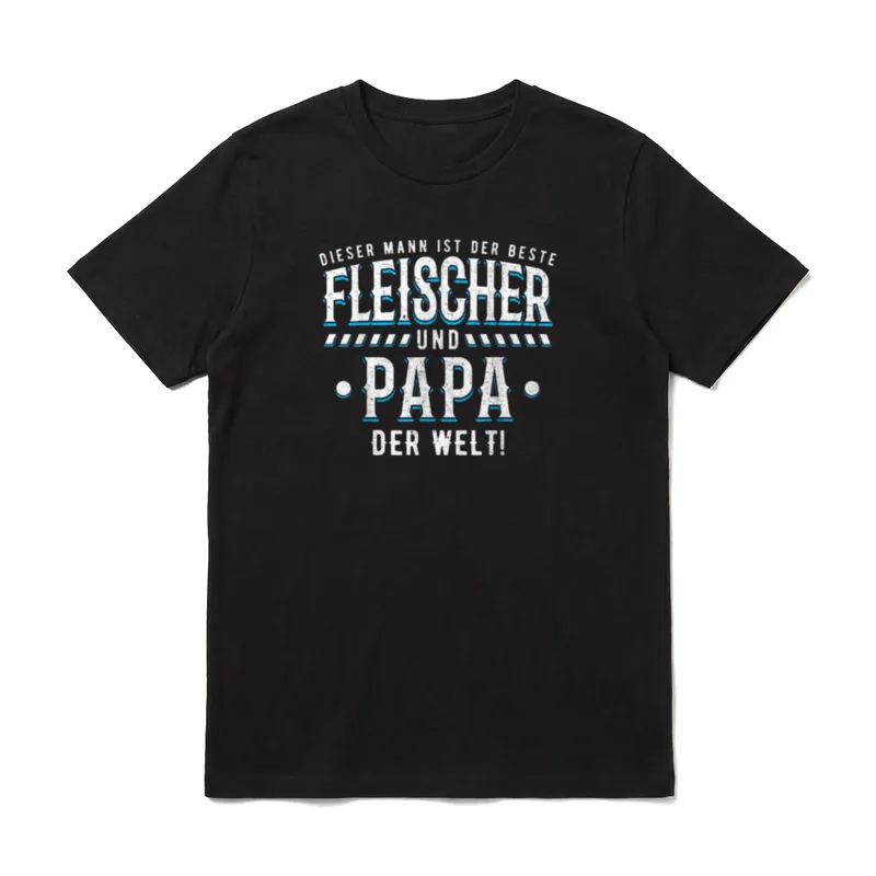 Fleischer Metzger Vater Papa T-Shirt – Klassisches T-Shirt in Schwarz