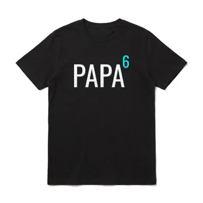 Papa hoch 6 Mathematik-Design T-Shirt – Klassisches T-Shirt in Schwarz