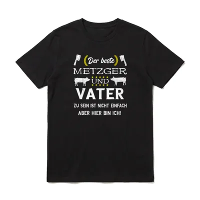 Metzger Vater Metzgerei Fleischer T-Shirt – Klassisches T-Shirt in Schwarz