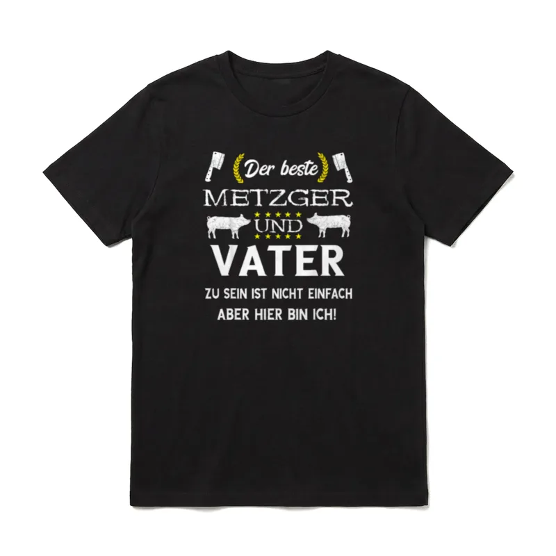 Metzger Vater Metzgerei Fleischer T-Shirt – Klassisches T-Shirt in Schwarz