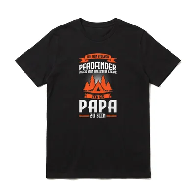 Pfadfinder und Papa T-Shirt – Klassisches T-Shirt in Schwarz