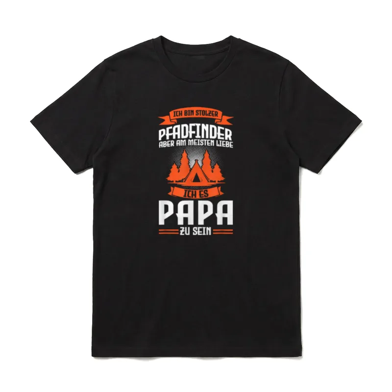Pfadfinder und Papa T-Shirt – Klassisches T-Shirt in Schwarz