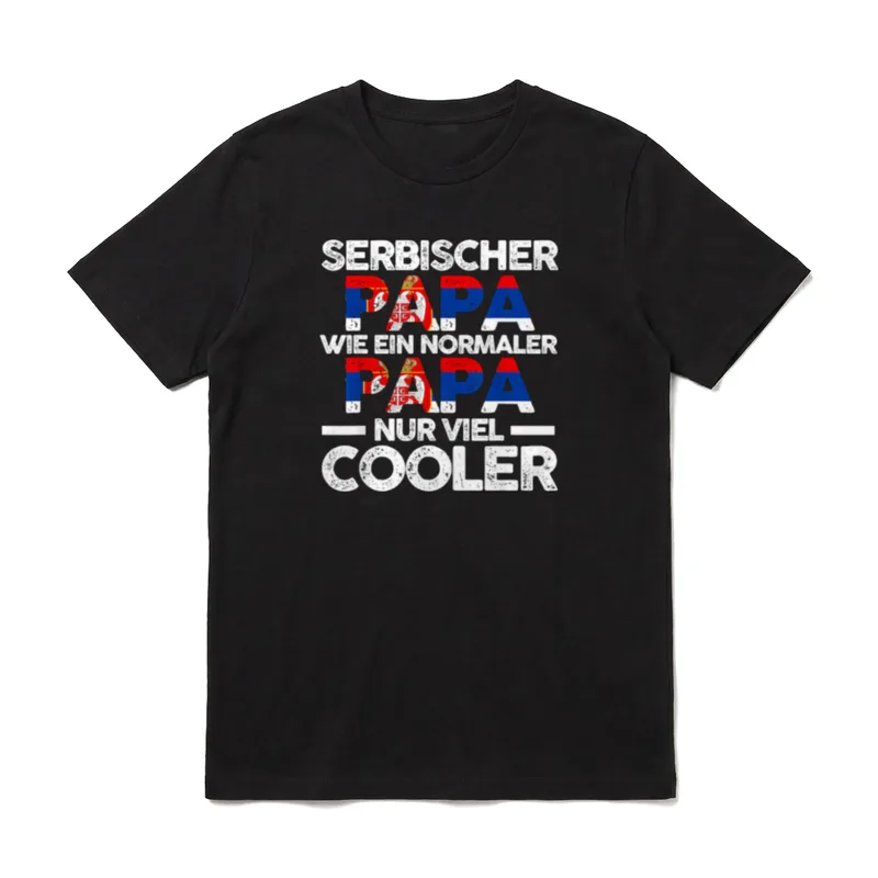 Serbischer Papa Vater Serbe T-Shirt – Klassisches T-Shirt in Schwarz