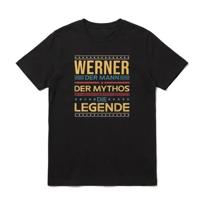 Werner Vorname Personalisiert Papa T-Shirt – Klassisches T-Shirt in Schwarz