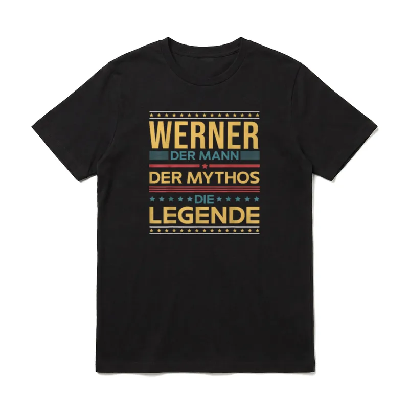 Werner Vorname Personalisiert Papa T-Shirt – Klassisches T-Shirt in Schwarz