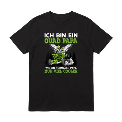 Ich bin ein Quad T-Shirt – Quad-Fahrer mit Schriftzug „Quad Papa nur viel cooler“ – Klassisches T-Shirt in Schwarz