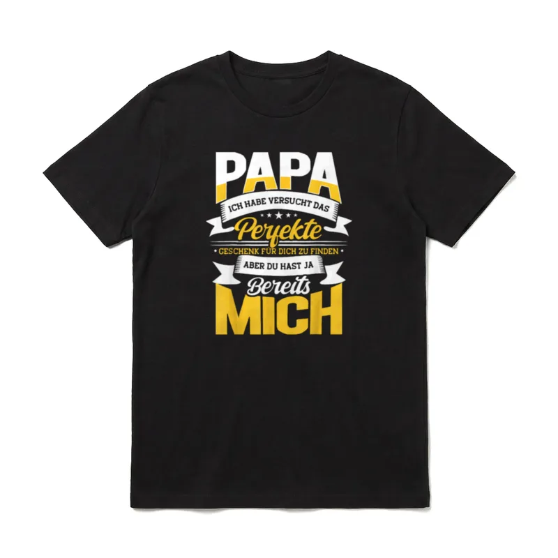 Papa Ich Habe Versucht Papa Sprüche & Geschenke T-Shirt – Klassisches T-Shirt in Schwarz