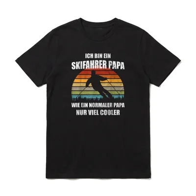 Skifahren Skifahrer Papa Skihase T-Shirt – Klassisches T-Shirt in Schwarz