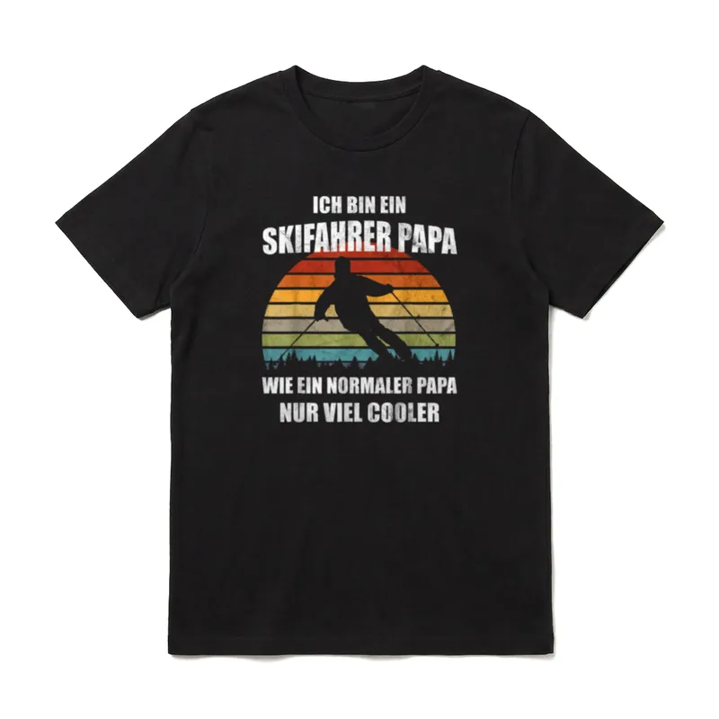 Skifahren Skifahrer Papa Skihase T-Shirt – Klassisches T-Shirt in Schwarz