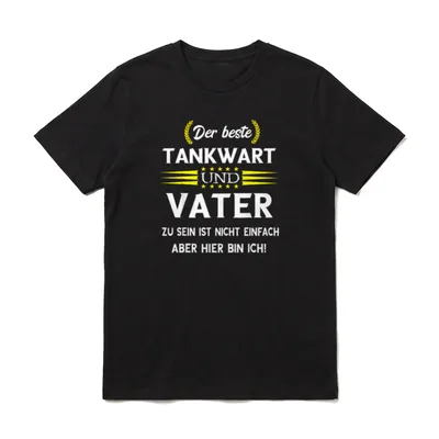 Tankwart Vater Tankstelle Papa T-Shirt – Klassisches T-Shirt in Schwarz