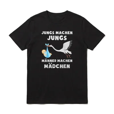 Jungs Machen Jungs Männer Papa Sprüche & Geschenke T-Shirt – Klassisches T-Shirt in Schwarz