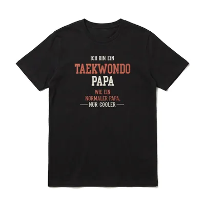 Taekwondo Papa T-Shirt – Klassisches T-Shirt in Schwarz