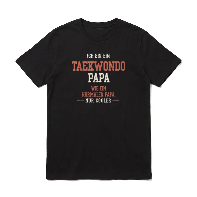 Taekwondo Papa T-Shirt – Klassisches T-Shirt in Schwarz