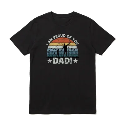 Vintage Retro Proud DAD T-Shirt – Klassisches T-Shirt in Schwarz