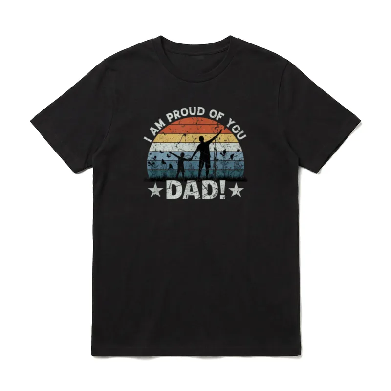 Vintage Retro Proud DAD T-Shirt – Klassisches T-Shirt in Schwarz