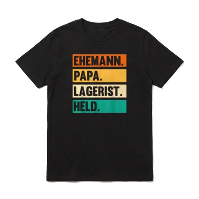 Papa Vater Staplerfahrer Logistik T-Shirt – Klassisches T-Shirt in Schwarz