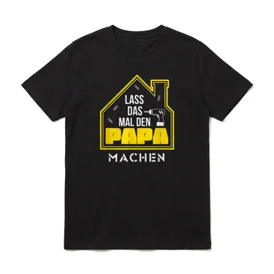 Lass das mal Papa Sprüche & Geschenke T-Shirt – Klassisches T-Shirt in Schwarz
