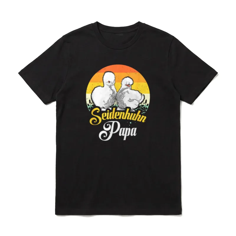 Seidenhuhn Papa Spruch Seidenhühner T-Shirt – Klassisches T-Shirt in Schwarz