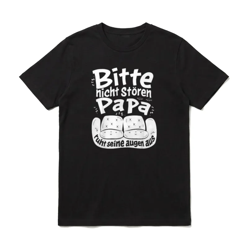 Bitte Nicht Stören Papa Ruht T-Shirt – Klassisches T-Shirt in Schwarz