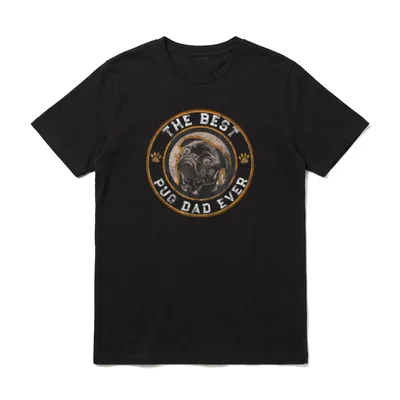 Best Pug Dad Ever T-Shirt – Klassisches T-Shirt in Schwarz