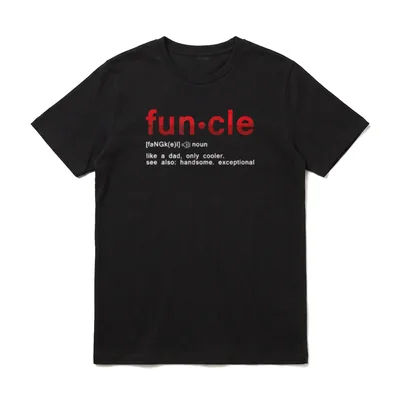 Cool Fun Uncle Funcle T-Shirt – Klassisches T-Shirt in Schwarz