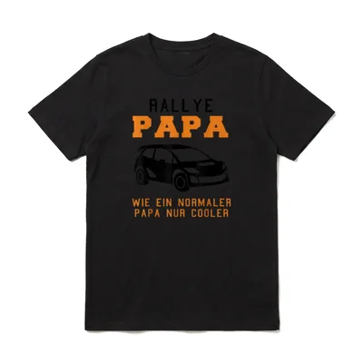 Motorsport Rennwagen Rallye Papa T-Shirt – Klassisches T-Shirt in Schwarz