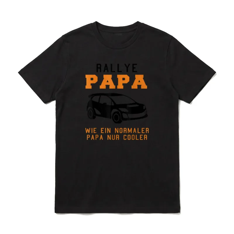 Motorsport Rennwagen Rallye Papa T-Shirt – Klassisches T-Shirt in Schwarz