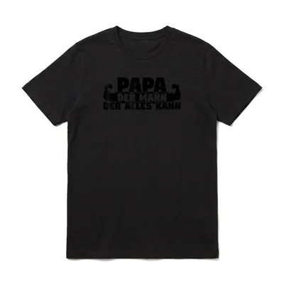 Der Mann der Alles T-Shirt – Klassisches T-Shirt in Schwarz