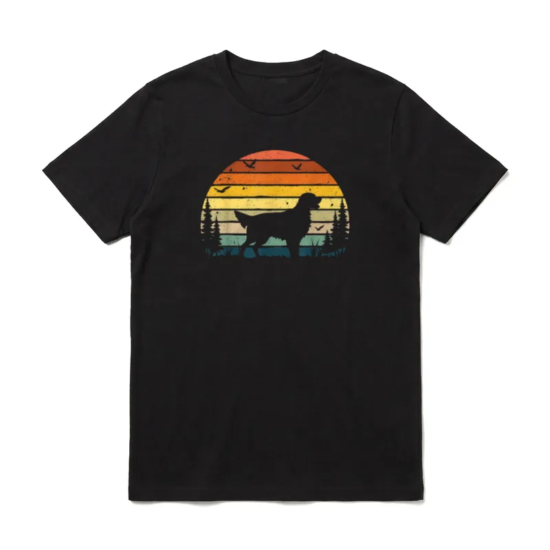 Flach beschichtet Retriever Mama T-Shirt – Klassisches T-Shirt in Schwarz
