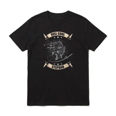 Reel Cool Stepdad Fishing T-Shirt – Klassisches T-Shirt in Schwarz