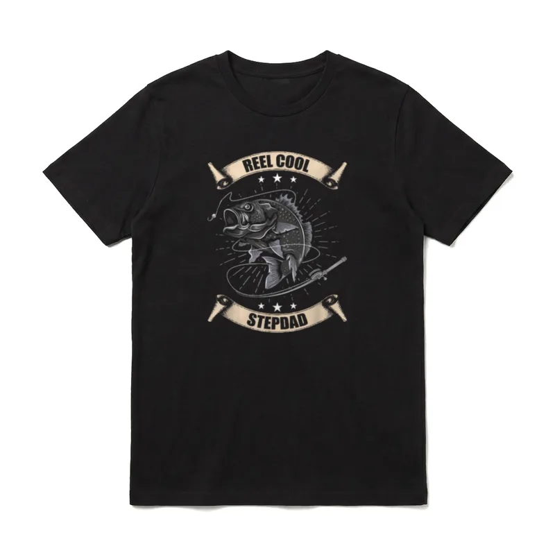 Reel Cool Stepdad Fishing T-Shirt – Klassisches T-Shirt in Schwarz