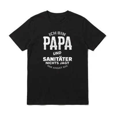 Papa und Sanitäter T T-Shirt – Klassisches T-Shirt in Schwarz