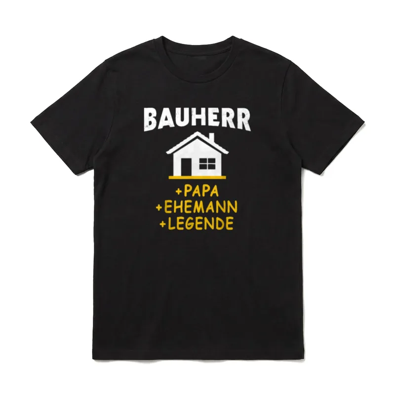 Bauherr Papa Ehemann Richtfest T-Shirt – Klassisches T-Shirt in Schwarz