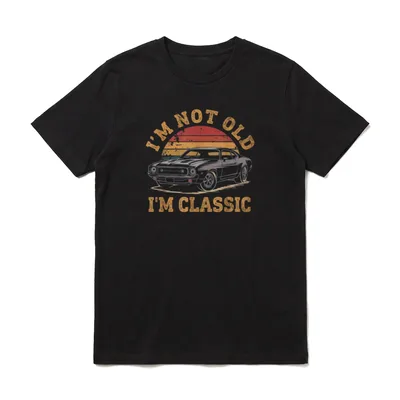Retro I'm Not Old T-Shirt – Klassisches T-Shirt in Schwarz